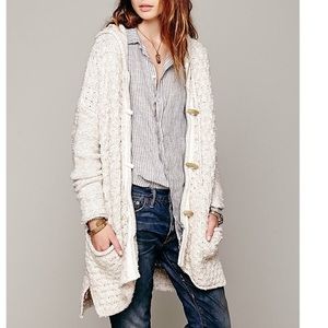 Free People Turn Up The Sun Toggle Sweater Coat M